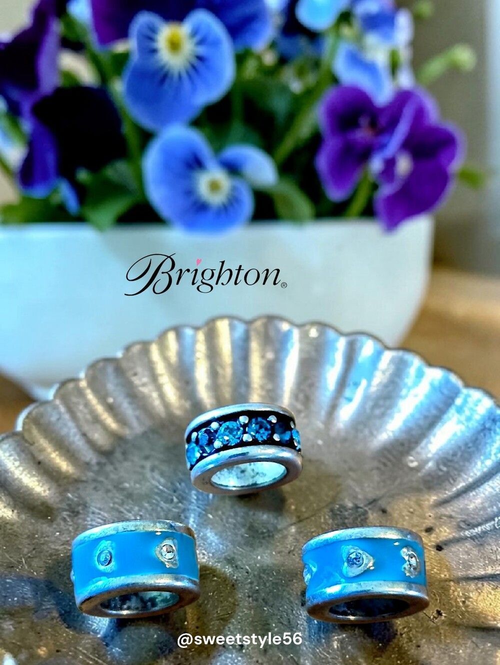 BRIGHTON "Crystal Voyage" And "Circle My Heart" Crystal Mini Beads SET OF THREE!